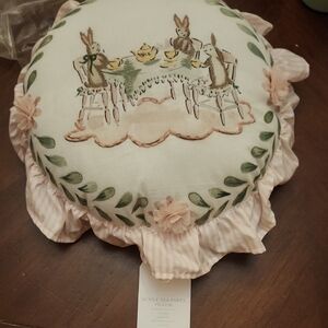 Pottery Barn Kids + Riley Sheehey Bunny Tea Party Pillow
